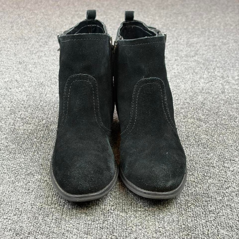 Guess Black Suede Side Zip Ankle Booties Boots Women's Size 9 M - Picture 3 of 8